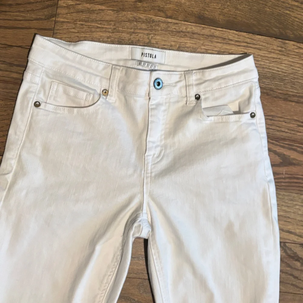 PISTOLA Jennifer Oslo White Denim‎ Midrise Skinny Jeans Women's Size 27